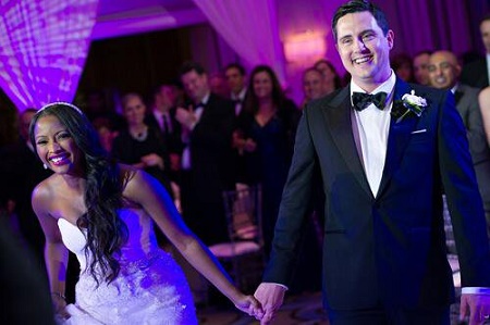 Former couple, Isha Sesay and Leif Coorlim at their wedding days